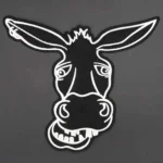 Large Cartoon Animal Donkey Head Embroidery Patches Clothes Stickers Apparel Accessories Badge