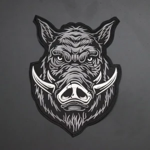 high quality wild boar Large size: 30x21.7CM Patch Embroidered Applique motorcycle jacket Clothes Apparel Accessories Badges